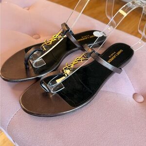 Yves Saint Laurent Cassandra Flat Sandals